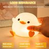 Dodo Duck Night Light, Cute Duck Lamp, Rechargeable Dimmable Nightlight, Silicone LED Bedside Lamp Nursery Nightlight with 20 Minutes Timer and Touch-Sensitive for Bedrooms, Living Room