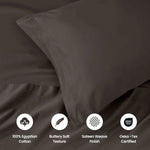 100% Egyptian Cotton 1000 Thread Count Solid Pillowcase Set
