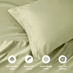 100% Egyptian Cotton 1000 Thread Count Solid Pillowcase Set