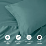 100% Egyptian Cotton 1000 Thread Count Solid Pillowcase Set