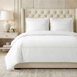 1000 Thread Count Egyptian Cotton Duvet Cover Set, Marrow Stitch Embroidery