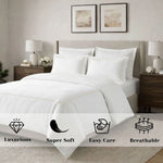 1000 Thread Count Egyptian Cotton Duvet Cover Set, Marrow Stitch Embroidery