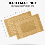 Egyptian Cotton Bath Mat Set of 2 Greek Key Infinity Border