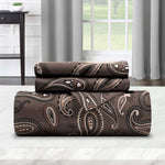 100% Cotton Flannel Paisley Luxury Duvet Cover Set