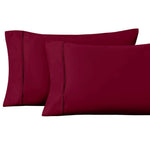 100% Egyptian Cotton 1200 Thread Count Solid Pillowcase Set