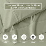 1200 Thread Count Egyptian Cotton Sateen Sheet Set