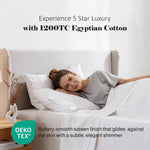 1200 Thread Count 100% Egyptian Cotton Sateen Embroidered Sheet Set