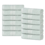 Eco-Friendly Ring-Spun Cotton 12-Piece Face Towel/Washcloth Set