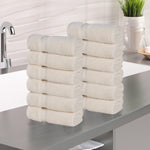 12 Piece Face Towel Set Zero Twist Cotton Soft Absorbent