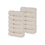 12 Piece Face Towel Set Zero Twist Cotton Soft Absorbent