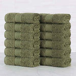 Oregon Organic Cotton Solid Face Towel Set 12 Piece