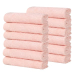 Superior Rayon from Bamboo Eco-Friendly Face Towel Washcloth Set of 12