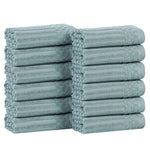 Cotton Ribbed Textured Face Towel Set 12-Piece - Soho