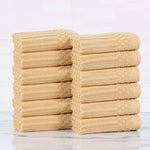 Cotton Ribbed Textured Face Towel Set 12-Piece - Soho