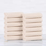 Cotton Ribbed Textured Face Towel Set 12-Piece - Soho