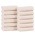 Cotton Ribbed Textured Face Towel Set 12-Piece - Soho
