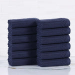 Cotton Ribbed Textured Face Towel Set 12-Piece - Soho