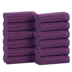Cotton Ribbed Textured Face Towel Set 12-Piece - Soho