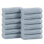 Cotton Ribbed Textured Face Towel Set 12-Piece - Soho