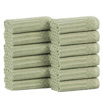 Cotton Ribbed Textured Face Towel Set 12-Piece - Soho