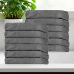 Rolla Geometric Jacquard Face Towel Washcloth Set of 12