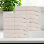Rolla Geometric Jacquard Face Towel Washcloth Set of 12