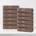 Eco-Friendly Ring-Spun Cotton 12-Piece Face Towel/Washcloth Set