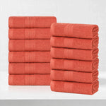 Eco-Friendly Ring-Spun Cotton 12-Piece Face Towel/Washcloth Set