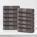 Eco-Friendly Ring-Spun Cotton 12-Piece Face Towel/Washcloth Set