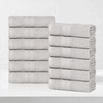 Eco-Friendly Ring-Spun Cotton 12-Piece Face Towel/Washcloth Set