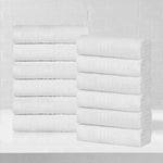 Eco-Friendly Ring-Spun Cotton 12-Piece Face Towel/Washcloth Set