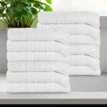 Rolla Geometric Jacquard Face Towel Washcloth Set of 12