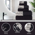 Lodi Cotton 12-Piece Bathroom Towel Set – Absorbent Mid-Weight Solids & Patterns