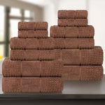Zero Twist Cotton Waffle Towel Set 12-Piece - Napa