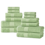 Eco-Friendly Ring-Spun Cotton 12-Piece Towel Set