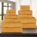 Zero Twist Cotton Waffle Towel Set 12-Piece - Napa