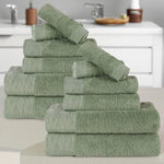 Superior Rayon from Bamboo Eco-Friendly Solid 12-Piece Towel Set