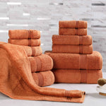 12-Piece Egyptian Cotton Plush Bath Towel Set - Heritage