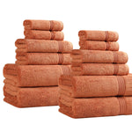 12-Piece Egyptian Cotton Plush Bath Towel Set - Heritage