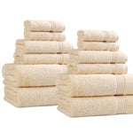 12-Piece Egyptian Cotton Plush Bath Towel Set - Heritage