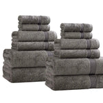 12-Piece Egyptian Cotton Plush Bath Towel Set - Heritage