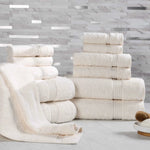 12-Piece Egyptian Cotton Plush Bath Towel Set - Heritage