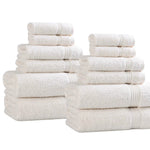 12-Piece Egyptian Cotton Plush Bath Towel Set - Heritage