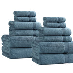 12-Piece Egyptian Cotton Plush Bath Towel Set - Heritage
