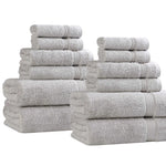 12-Piece Egyptian Cotton Plush Bath Towel Set - Heritage