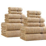 12-Piece Egyptian Cotton Plush Bath Towel Set - Heritage