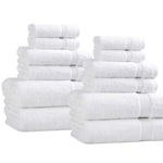 12-Piece Egyptian Cotton Plush Bath Towel Set - Heritage