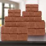Zero Twist Cotton Waffle Towel Set 12-Piece - Napa