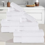 Superior Rayon from Bamboo Eco-Friendly Solid 12-Piece Towel Set