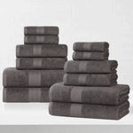 Eco-Friendly Ring-Spun Cotton 12-Piece Towel Set